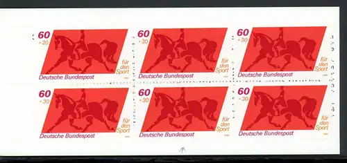 Bund Sport Markenheftchen mit PF 1047 I geprüft Schlegel #HX149