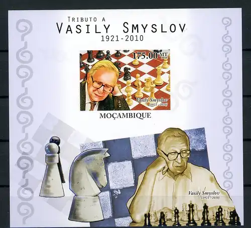 Mosambik Block 398 B postfrisch Schach #GI987