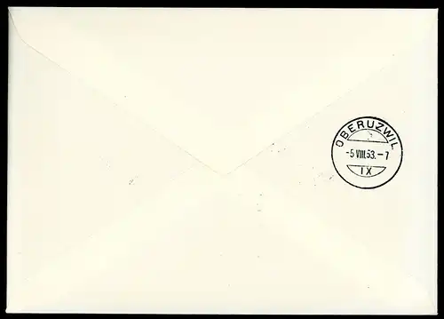 Liechtenstein 315-318 R-Brief, Ankunftsstempel Ersttagesbrief/FDC #HX032