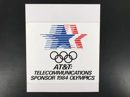 Olymp. Spiele Los Angeles 1984 Sponsoren-Aufkleber AT&T #JG527
