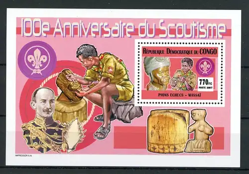 Kongo Block 312 postfrisch Schach #GB173