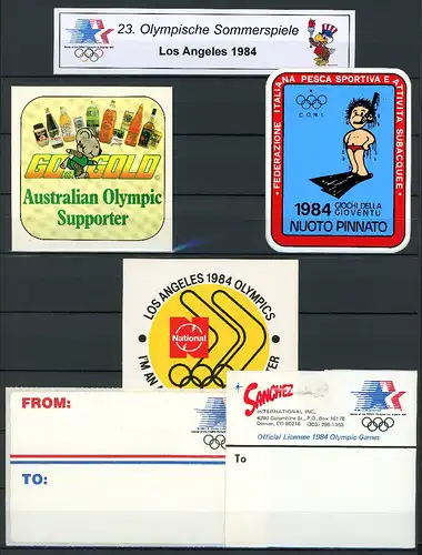Olympische Sommerspiele Los Angeles 1984 Sponsoren-Aufkleber #IF315