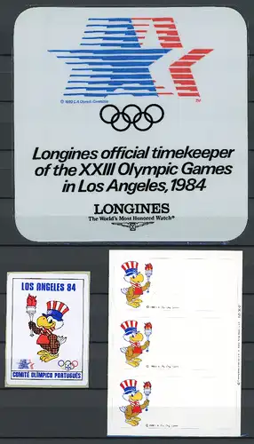Olympische Sommerspiele Los Angeles 1984 offiz. + Sponsoren- Aufkleber #IF319