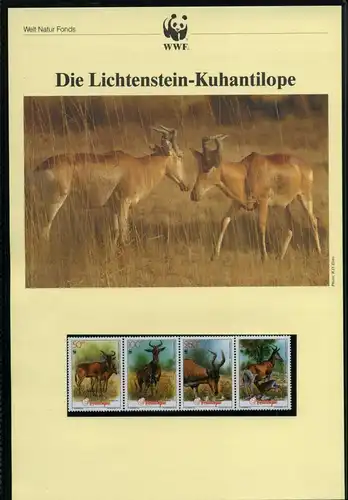 Mosambik 1991 WWF komplettes Kapitel postfrisch MK FDC Kuhantilope #IV303