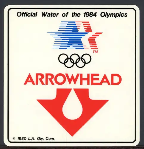 Olympische Sommerspiele Los Angeles 1984 Aufkleber ARROWHEAD #IF312