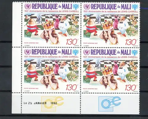 Mali 900 postfrisch als Viererblock, Schach #FW835