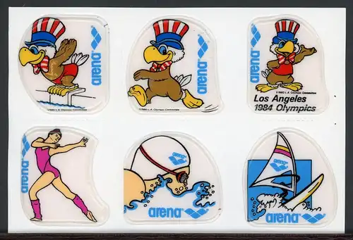Olympische Sommerspiele Los Angeles 1984 Sponsoren Sticker Maskottchen #ID440
