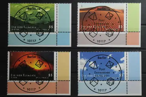 BRD 2852-2855 gestempelt als Eckrand mit Vollstempel #UG179