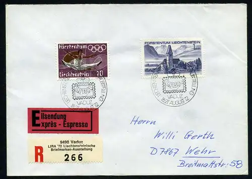 Liechtenstein MiNr 565 R-Brief MiFr portog. #IA078