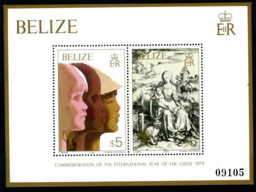 Belize Block 16 postfrisch Kunst #IA144