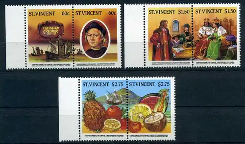 St. Vincent 909-14 postfrisch Kolumbus #IA094