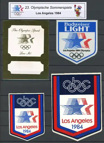 Olympische Sommerspiele Los Angeles 1984 Lot Aufkleber #IF314