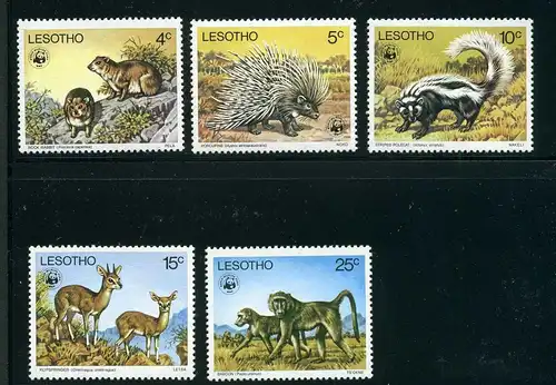 Lesotho 228-232 postfrisch Wildtiere #IA077