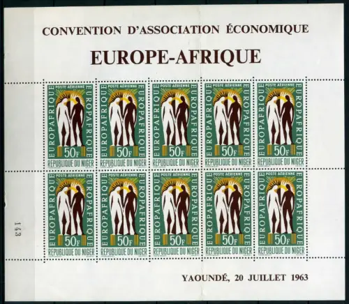 Niger Kleinbogen 52 postfrisch Europafrique #IV290