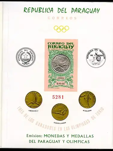 Paraguay Block 68 II postfrisch im Folder #HX260