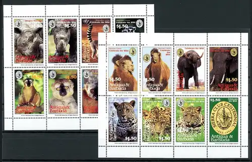 Antigua + Barbuda 2 KB 1934-1948 postfrisch Wildtiere #IA208