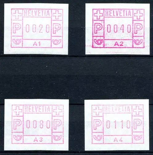 Schweiz ATM 1 A1-A4 postfrisch #HX347