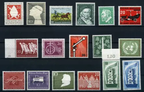 Bund Lot aus 1952-1956 postfrisch #HX230
