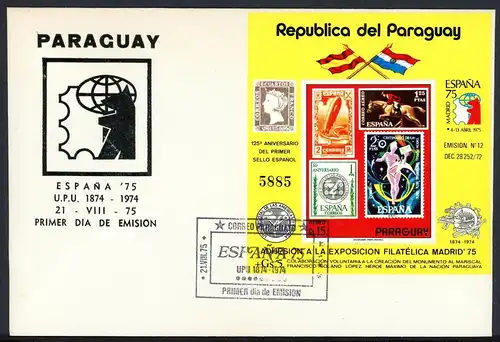 Paraguay Block 245 Ersttagesbrief/FDC #HX278
