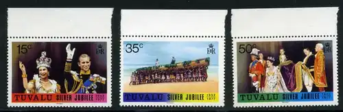 Tuvalu 43-45 postfrisch Königshäuser #HX241