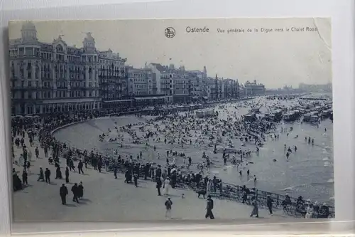 AK Ostende Vue générale de la Digue vers le Chalet Royal #PH992