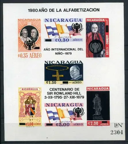 Nicaragua Block 116 postfrisch Religion #HX333
