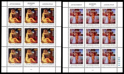 Jugoslawien Kleinbögen 2603-2604 postfrisch Cept 1993 #HX237