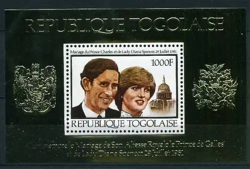 Togo Block 175 postfrisch Königshäuser #HX248