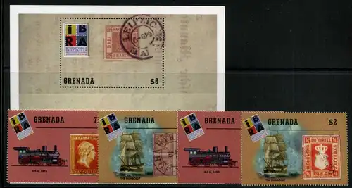 Grenada 3918-3921 + Bl 523 postfrisch Philatelie #HX267