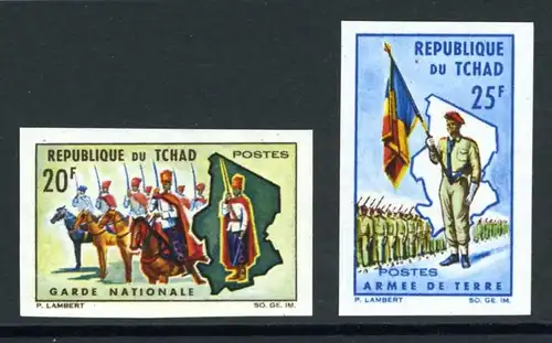 Tschad 127-128 ungezähnt postfrisch Militär #HX396