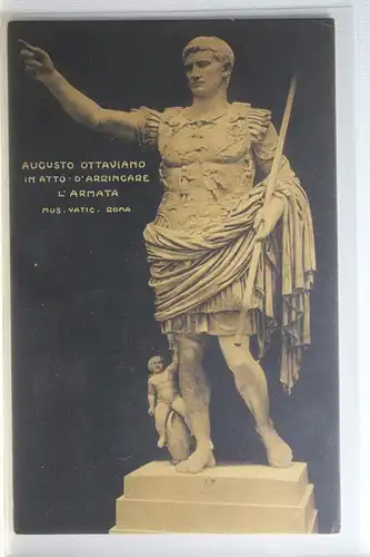 AK Rom Augusto Ottaviano in Atto D' Arringare L' Armata 1910 #PH990