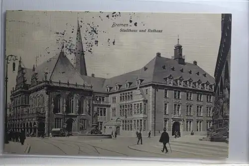 AK Bremen Stadthausund Rathaus 1912 #PI030