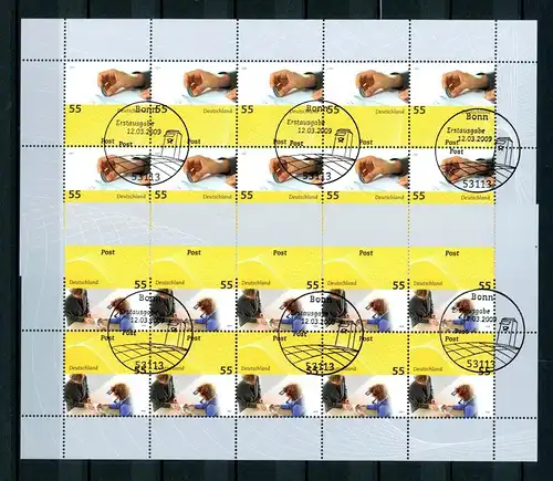 Bund Zehnerbogen 2723-2724 Bonn Ersttagssonderstempel #IN916