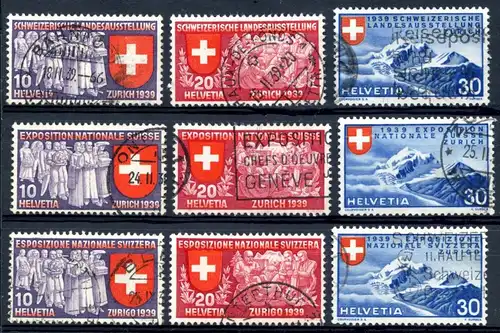 Schweiz 335-343 gestempelt #IA004