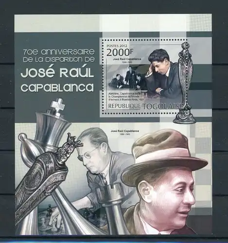 Togo Block 725 postfrisch Schach #FW867