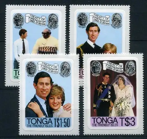 Tonga 786-89 postfrisch Königshäuser #HX244