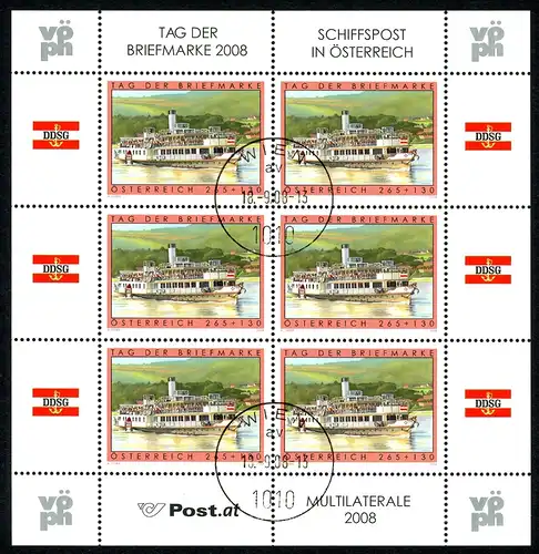 Österreich Kleinbogen 2767 gestempelt Tag der Briefmarke #HX276