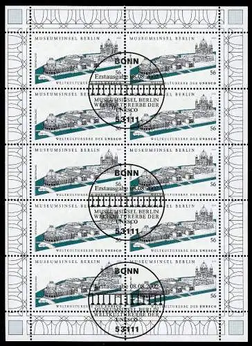 Bund Zehnerbogen 2274 Bonn Ersttagssonderstempel #IN881