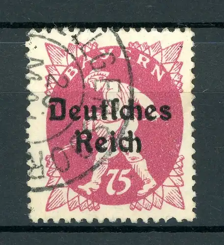 Deutsches Reich Plattenfehler 127 I gestempelt geprüft Infla #IA231