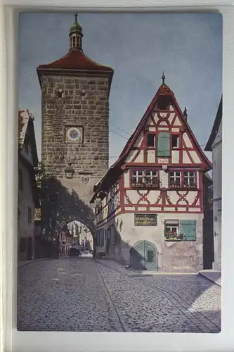 AK Rothenburg ob der Tauber Siebersturm nebst Torhäuschen #PI006