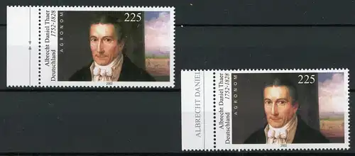 BRD Bund 2255 I und 2255 II postfrisch Bogenrand #GM918