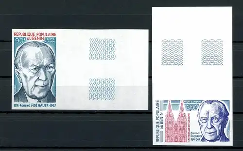Benin 57-58 geschnitten postfrisch Adenauer #IM114