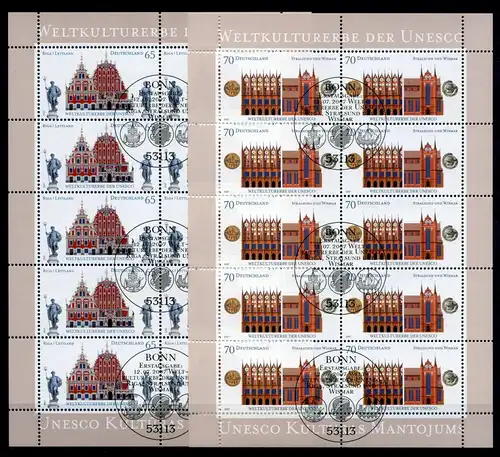 Bund Zehnerbogen 2614-2615 Bonn Ersttagssonderstempel #IM165