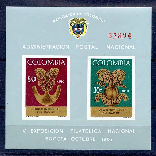 Kolumbien Block 28 postfrisch #HX252