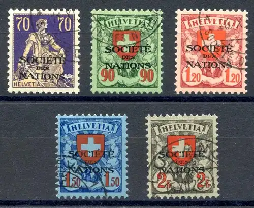 Schweiz SDN 21-25 z gestempelt Kurzsatz #HX480