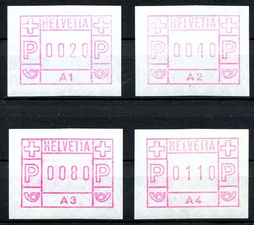 Schweiz ATM 1 A1-A4 postfrisch #HX264