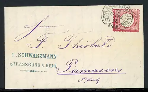 Deutsches Reich Plattenfehler 19 V Hufeisenstempel Einzelfrankatur #IA252