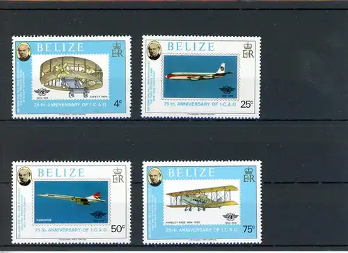 Belize 420-428 postfrisch Flugzeug #GI249