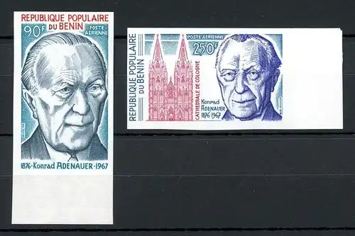 Benin 57-58 geschnitten postfrisch Adenauer #IM118