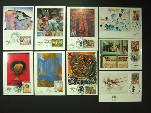 Österreich 9 Maximum - Künstler Karten "Moderne Kunst in Österreich" #IM413